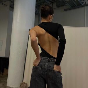 Song of Style Foley black bodysuit